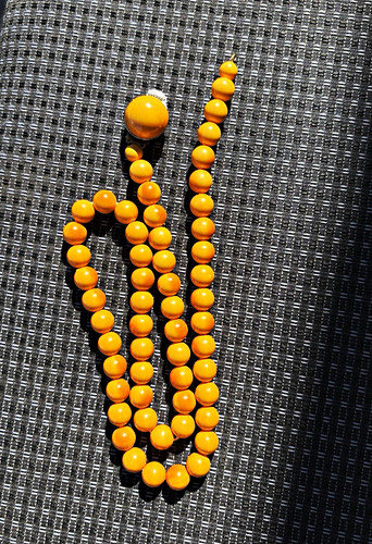 Vintage orange graduated - orange, bead